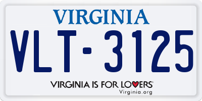 VA license plate VLT3125