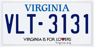 VA license plate VLT3131