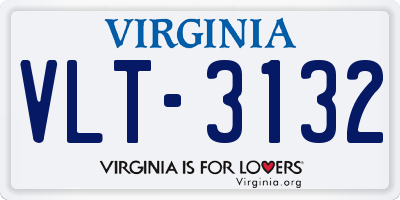 VA license plate VLT3132
