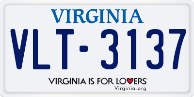 VA license plate VLT3137