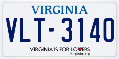 VA license plate VLT3140