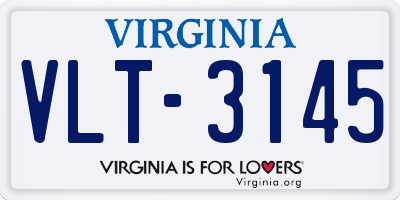 VA license plate VLT3145
