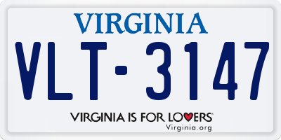 VA license plate VLT3147