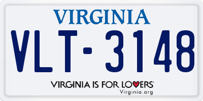 VA license plate VLT3148