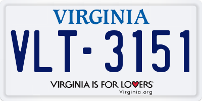 VA license plate VLT3151
