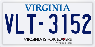 VA license plate VLT3152