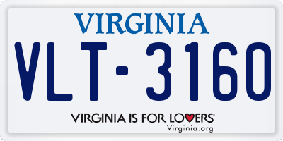 VA license plate VLT3160