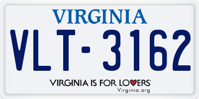 VA license plate VLT3162