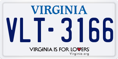 VA license plate VLT3166