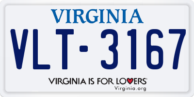 VA license plate VLT3167