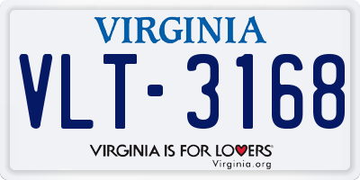 VA license plate VLT3168