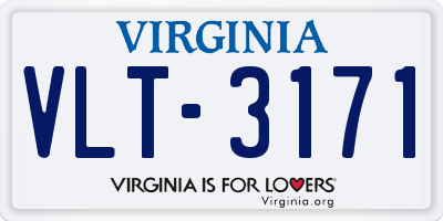 VA license plate VLT3171