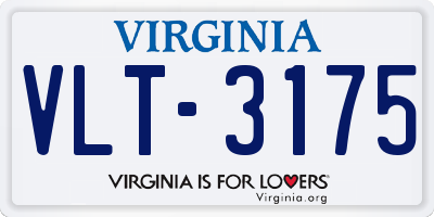 VA license plate VLT3175