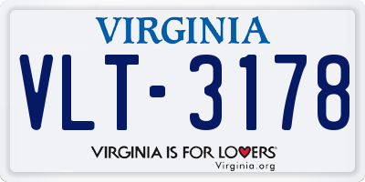VA license plate VLT3178