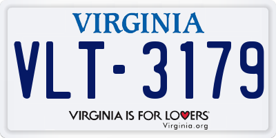 VA license plate VLT3179