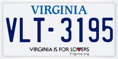VA license plate VLT3195