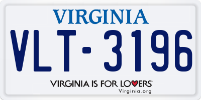 VA license plate VLT3196