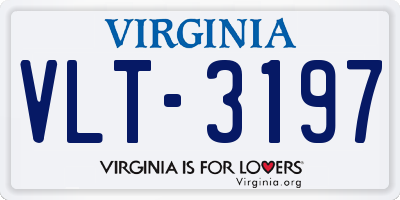 VA license plate VLT3197