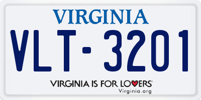 VA license plate VLT3201