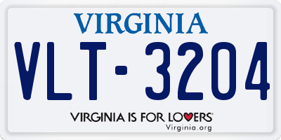 VA license plate VLT3204