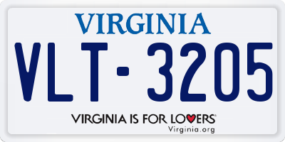VA license plate VLT3205