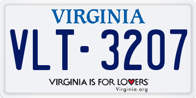 VA license plate VLT3207