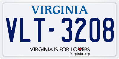 VA license plate VLT3208
