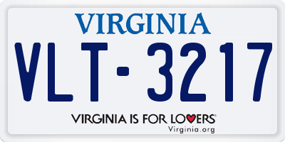 VA license plate VLT3217