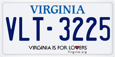 VA license plate VLT3225