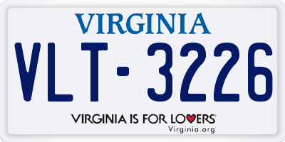 VA license plate VLT3226