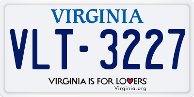 VA license plate VLT3227