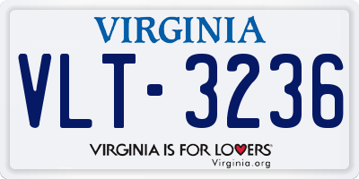 VA license plate VLT3236