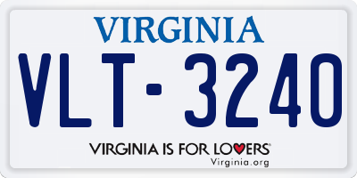 VA license plate VLT3240