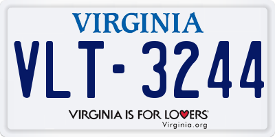 VA license plate VLT3244
