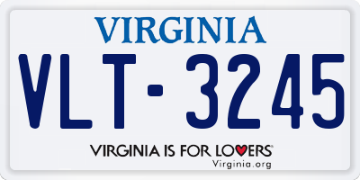 VA license plate VLT3245