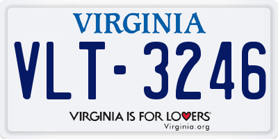VA license plate VLT3246