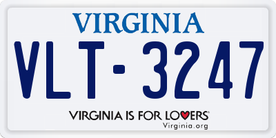 VA license plate VLT3247