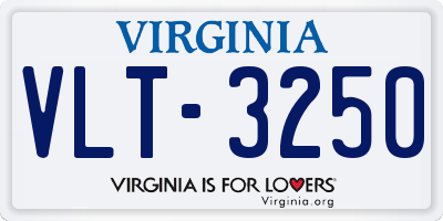 VA license plate VLT3250
