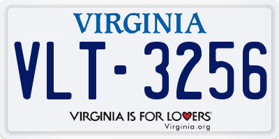 VA license plate VLT3256