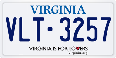 VA license plate VLT3257