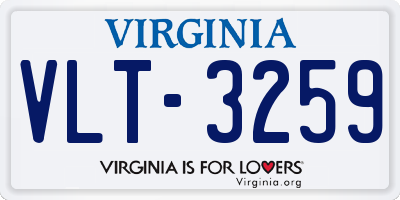 VA license plate VLT3259