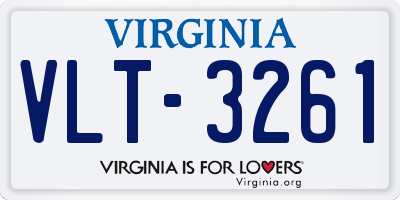 VA license plate VLT3261