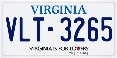 VA license plate VLT3265