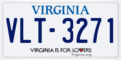 VA license plate VLT3271