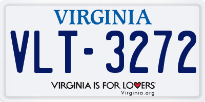 VA license plate VLT3272
