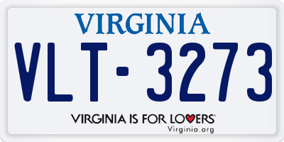 VA license plate VLT3273