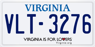 VA license plate VLT3276