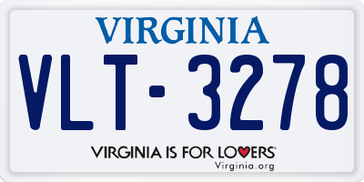 VA license plate VLT3278