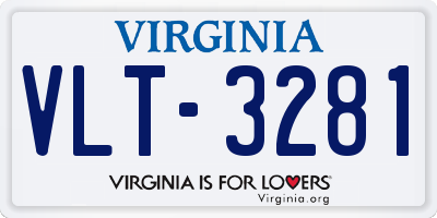 VA license plate VLT3281