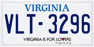 VA license plate VLT3296